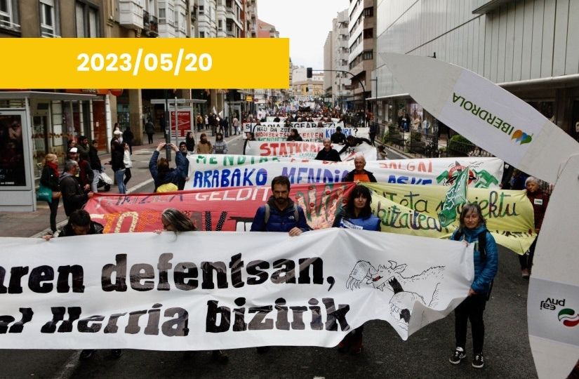 Maiatzak 20ko manifestazioko irakurketa